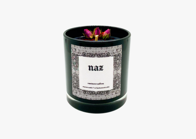 Rosewater Saffron Candle