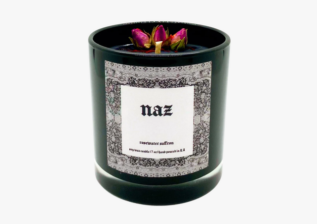 Rosewater Saffron Candle